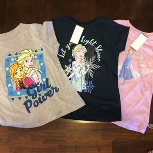 Frozen Elsa Anna 2T Girls Shirt Lot NWT